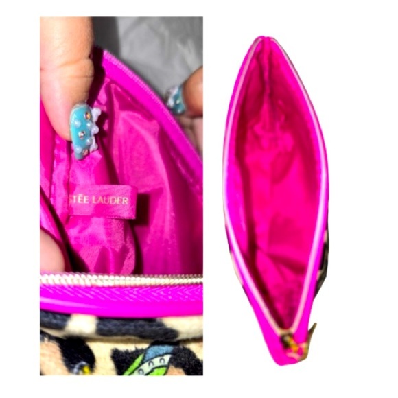 Estee Lauder Dragonfly Animal Print Cosmetic Makeup Bag NWOT - Picture 4 of 5